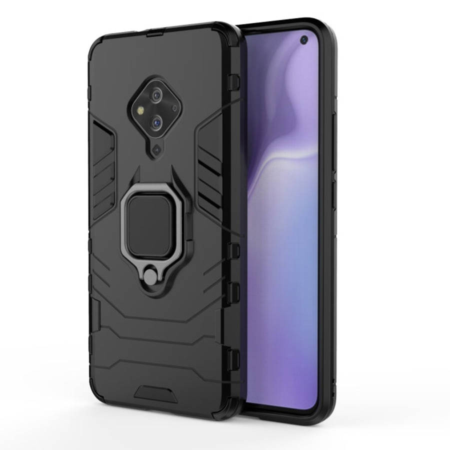 Shockproof PC + TPU Protective Case with Magnetic Ring Holder, For Vivo S5, For Vivo V17 / Y9s / ...