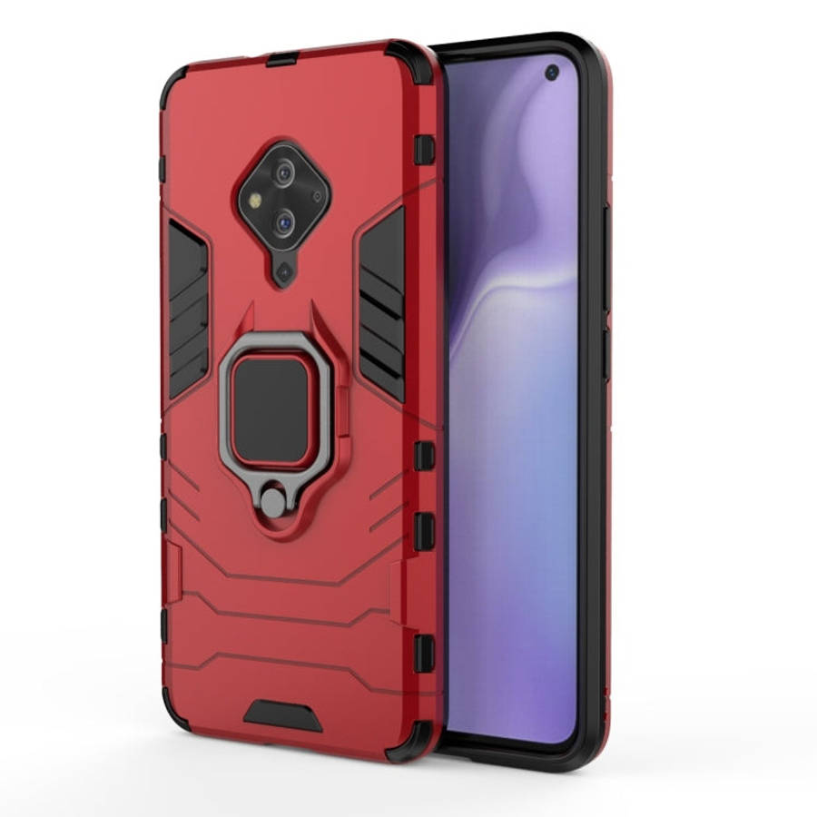 Shockproof PC + TPU Protective Case with Magnetic Ring Holder, For Vivo S5, For Vivo V17 / Y9s / ...