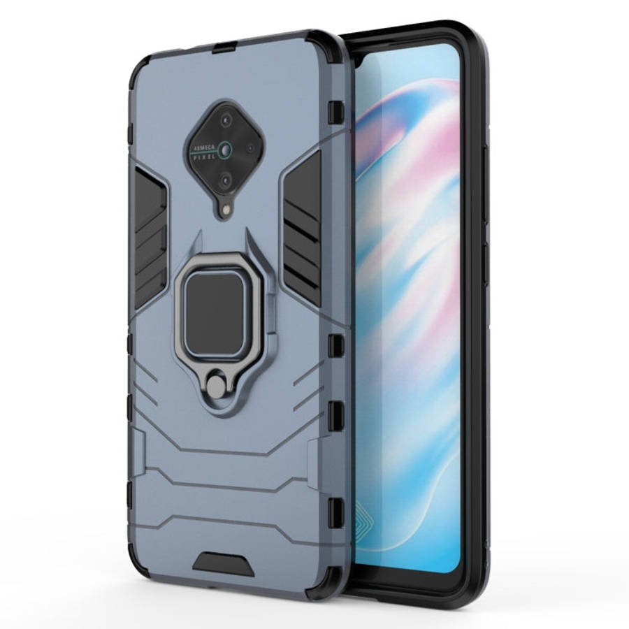Shockproof PC + TPU Protective Case with Magnetic Ring Holder, For Vivo S5, For Vivo V17 / Y9s / ...