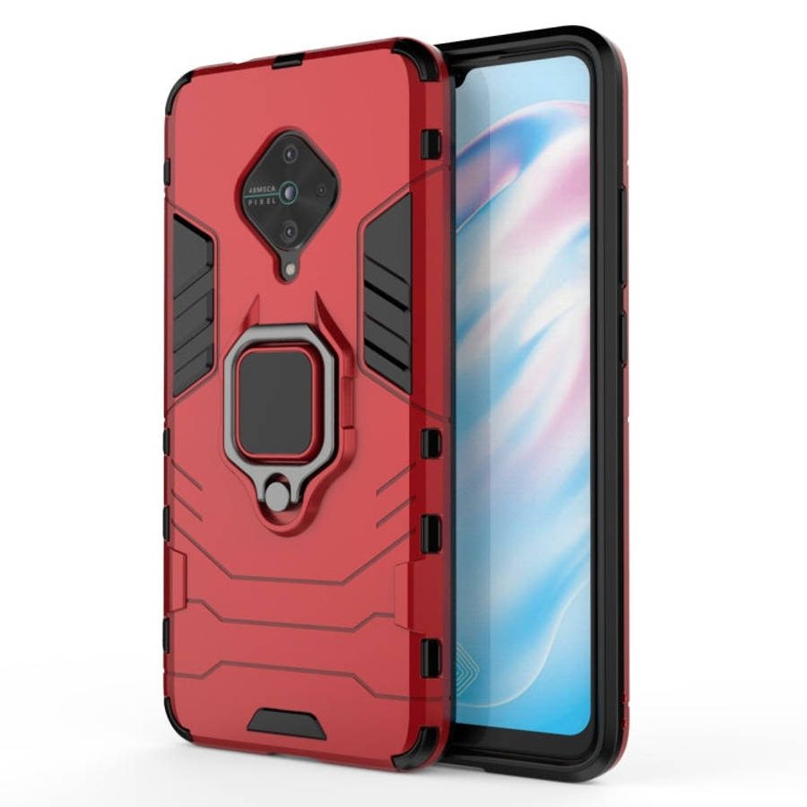 Shockproof PC + TPU Protective Case with Magnetic Ring Holder, For Vivo S5, For Vivo V17 / Y9s / ...
