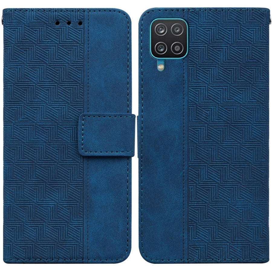 Geometric Embossed Leather Phone Case, For Samsung Galaxy A12 5G, For Samsung Galaxy A21s, For Sa...