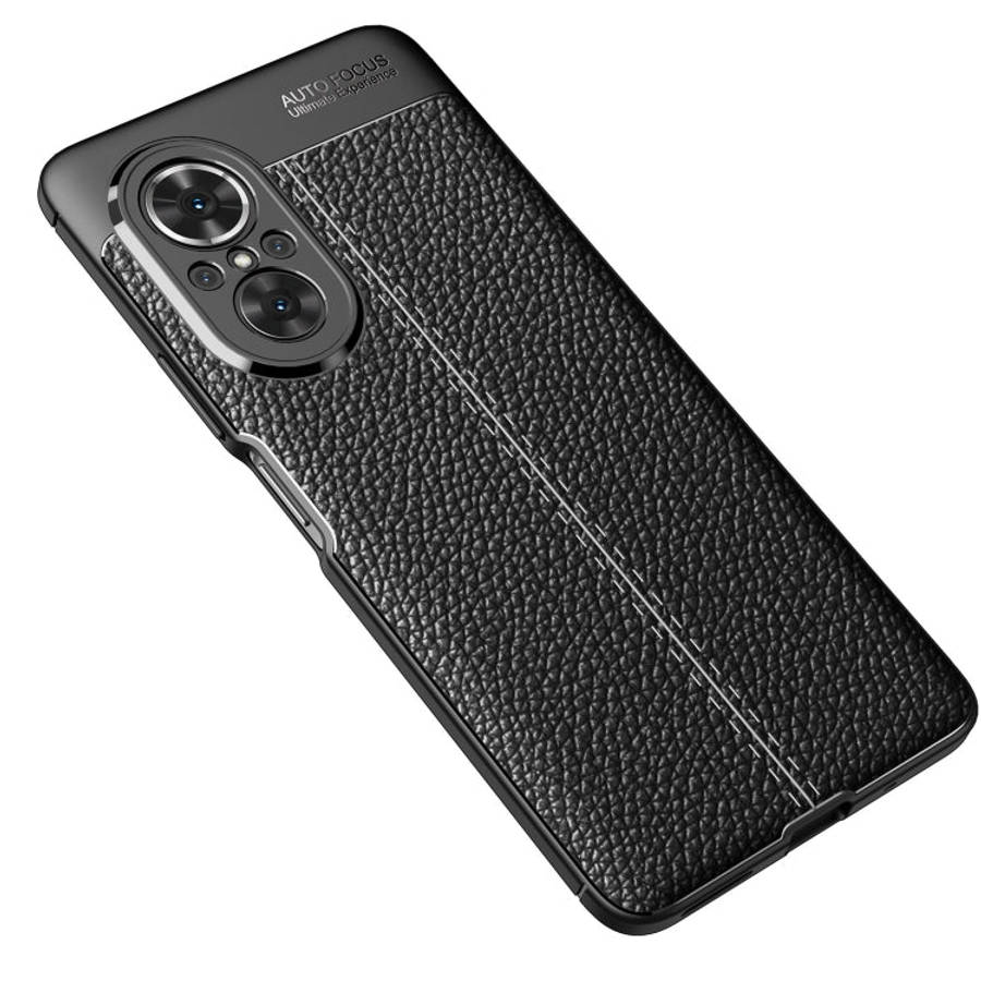 Litchi Texture Shockproof TPU Phone Case, For Huawei nova 9 SE, For Xiaomi Poco M4 Pro Fine Hole ...