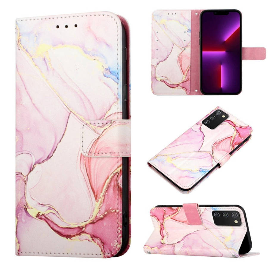 PT003 Marble Pattern Flip Leather Phone Case, For Samsung Galaxy A03 164mm, For Samsung Galaxy A0...