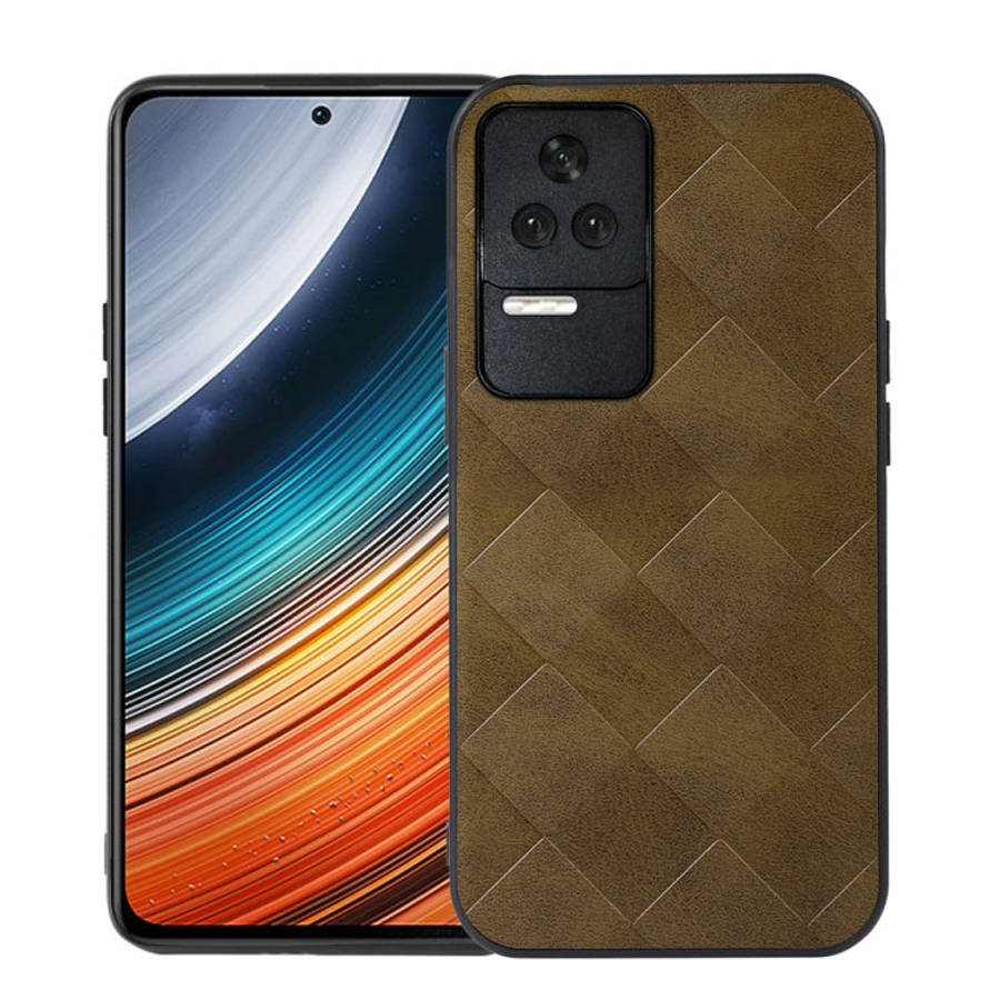 Weave Plaid PU Phone Case, For Xiaomi Redmi K40S 5G, For Xiaomi Redmi Note 11 4G / Note 11S, For ...