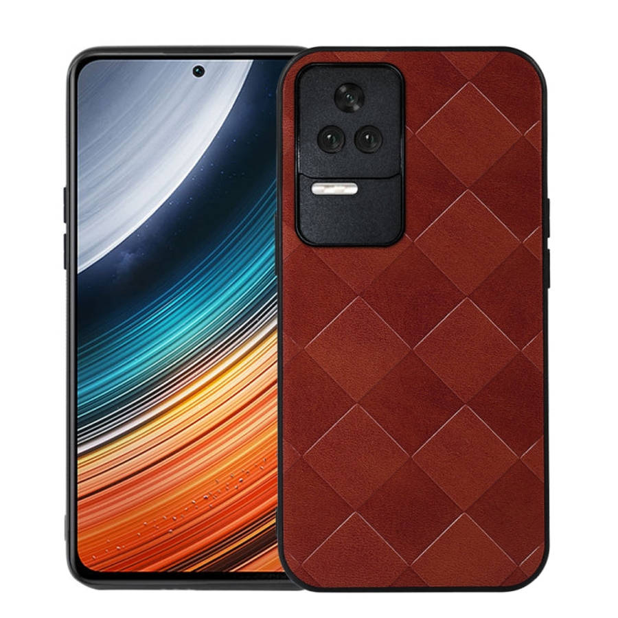 Weave Plaid PU Phone Case, For Xiaomi Redmi K40S 5G, For Xiaomi Redmi Note 11 4G / Note 11S, For ...