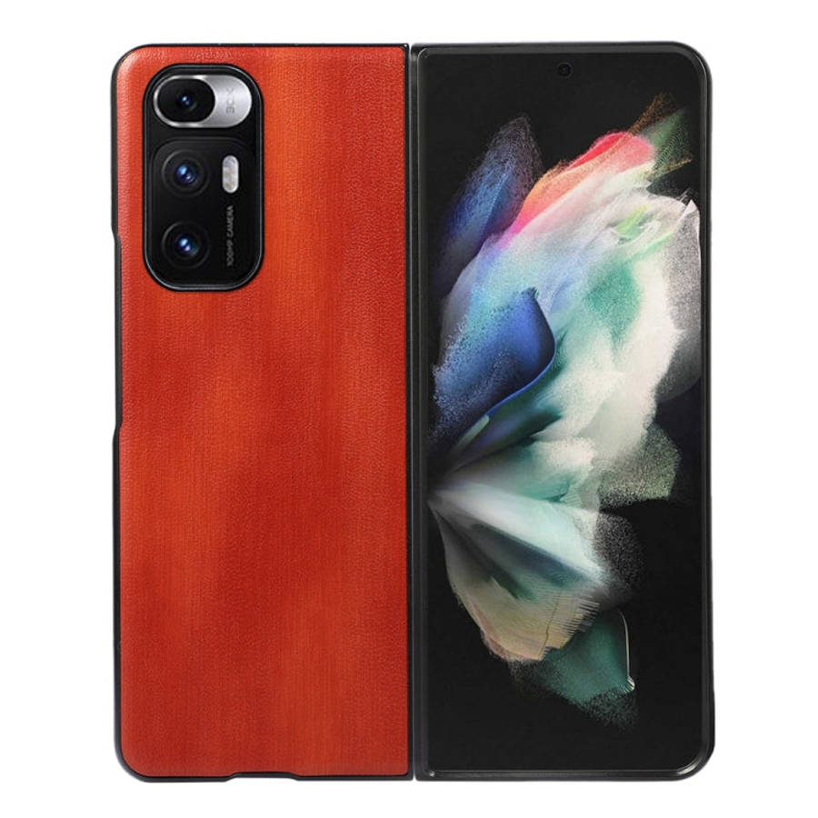 Yellow Cow Texture PU Phone Case, For Xiaomi Mi Mix Fold