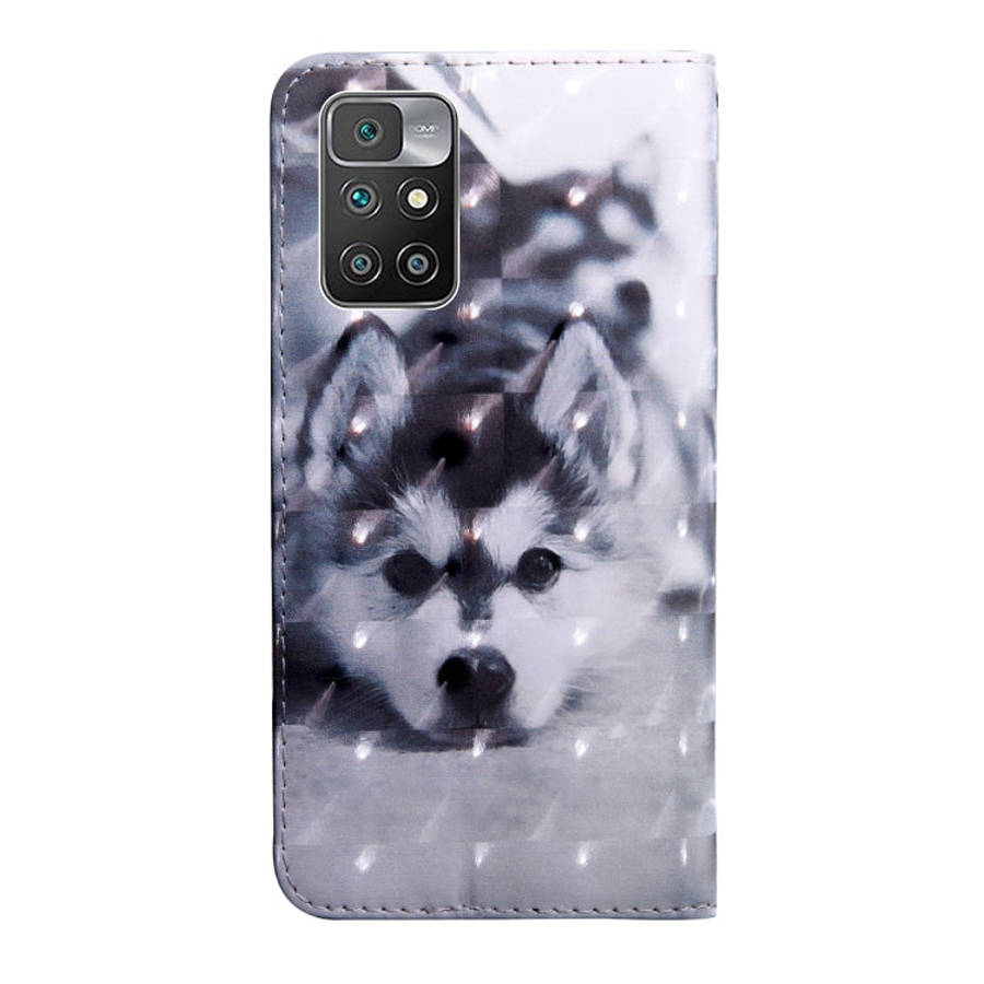 3D Painting Pattern Coloured Drawing Leather Phone Case, For Xiaomi Redmi 10, For Xiaomi Redmi No...