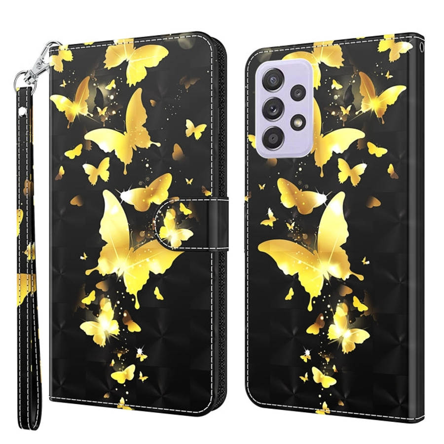 3D Painting Pattern TPU + PU Leather Phone Case, For Samsung Galaxy A23, For Samsung Galaxy A32 4...