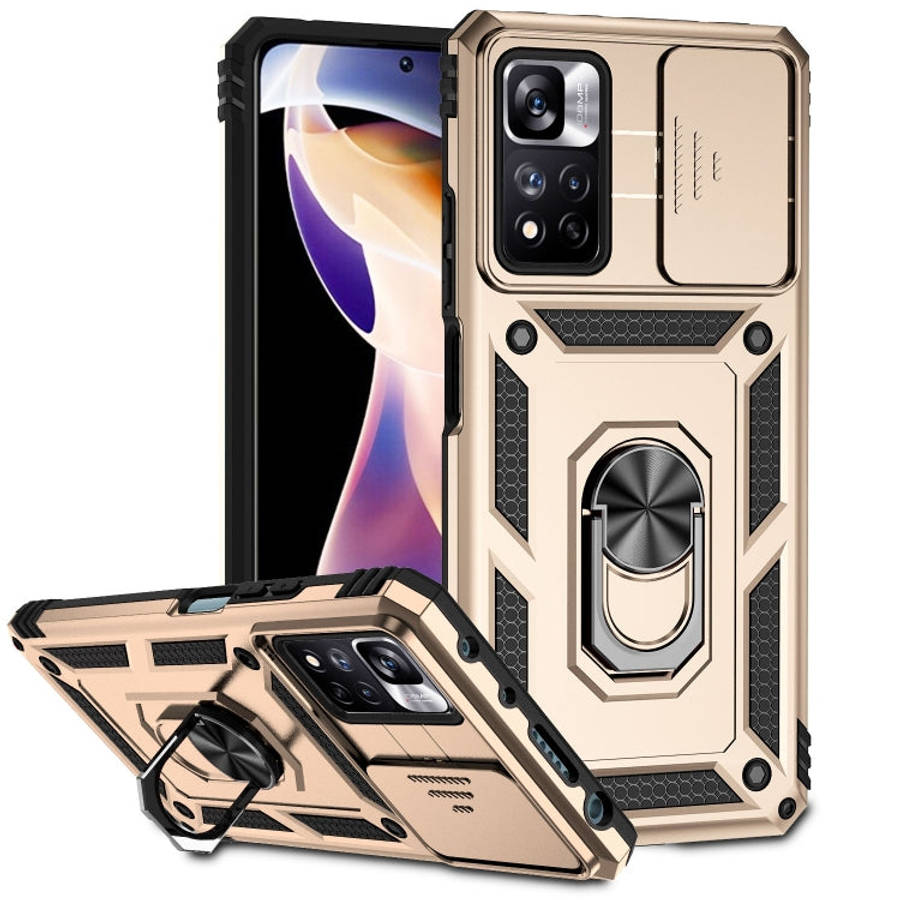 Sliding Camshield Holder Phone Case, For Xiaomi Redmi Note 11 Global, For Xiaomi Redmi Note 11 Pr...