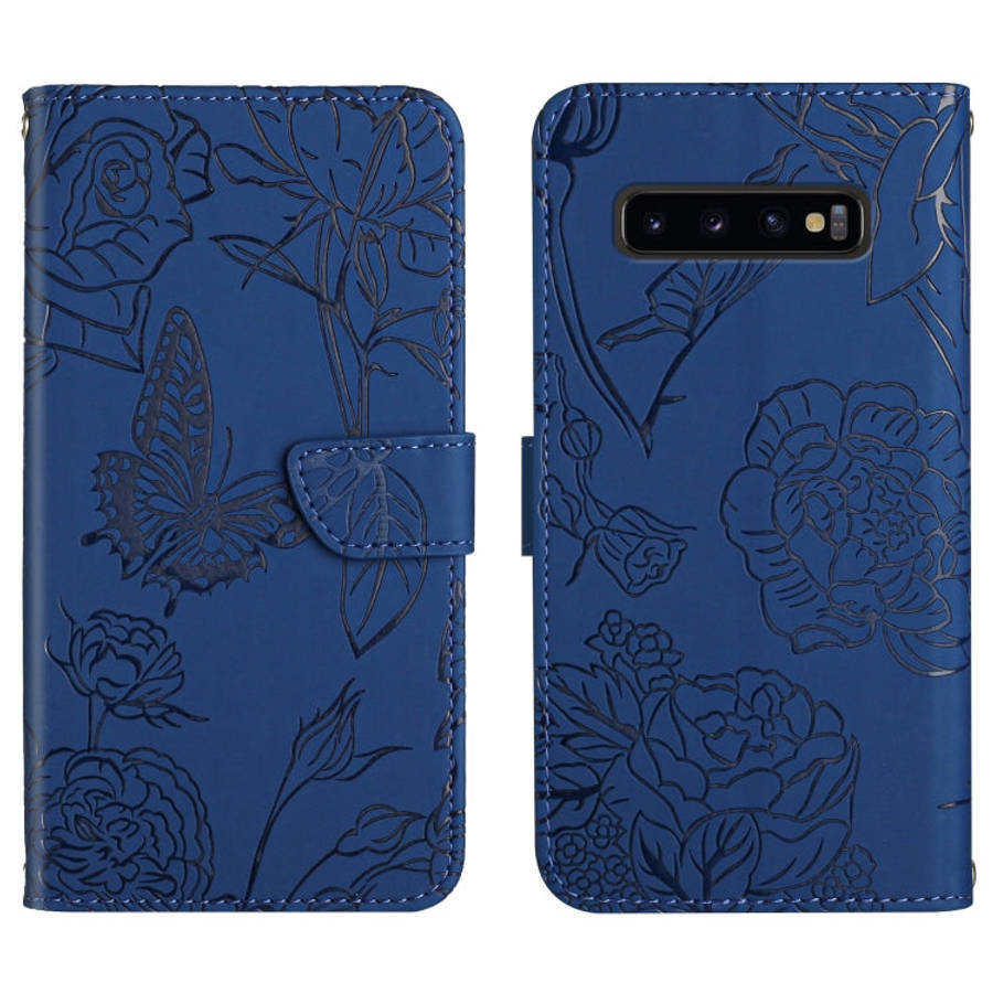 Skin Feel Butterfly Peony Embossed Leather Phone Case, For Samsung Galaxy Note10, For Samsung Gal...