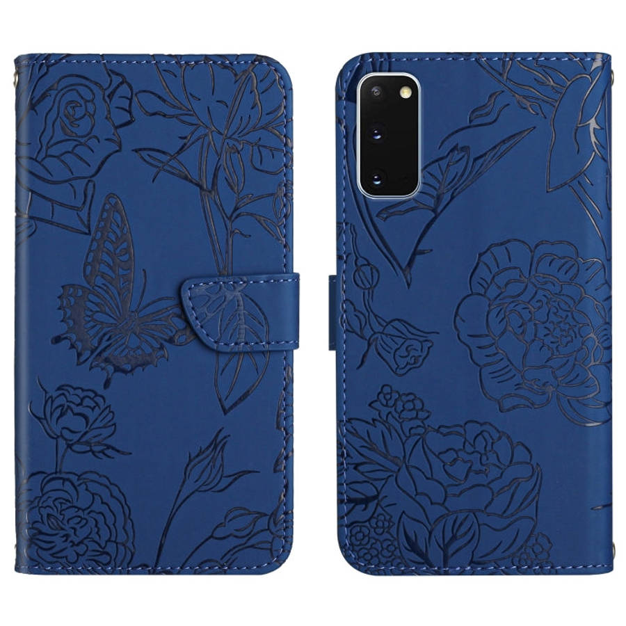 Skin Feel Butterfly Peony Embossed Leather Phone Case, For Samsung Galaxy Note10, For Samsung Gal...