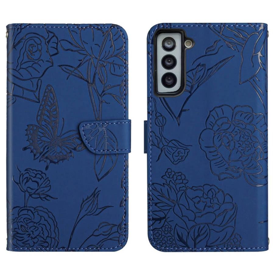 Skin Feel Butterfly Peony Embossed Leather Phone Case, For Samsung Galaxy S20+, For Samsung Galax...