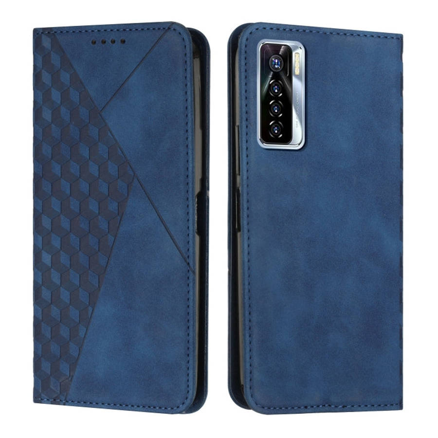 Diamond Splicing Skin Feel Magnetic Leather Phone Case, For Tecno Camon 17P / 17 Pro, For Tecno C...