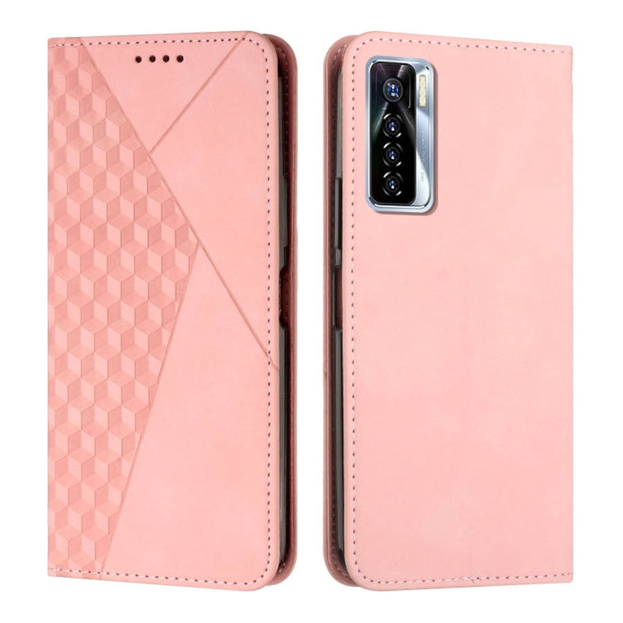 Diamond Splicing Skin Feel Magnetic Leather Phone Case, For Tecno Camon 17P / 17 Pro, For Tecno C...