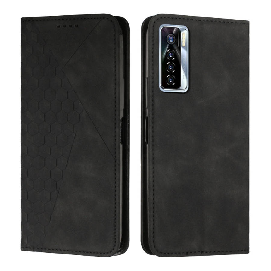 Diamond Splicing Skin Feel Magnetic Leather Phone Case, For Tecno Camon 17P / 17 Pro, For Tecno C...