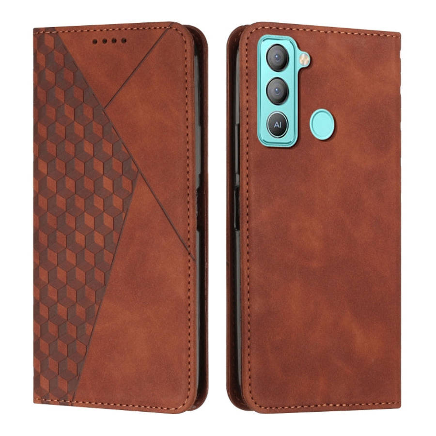 Diamond Splicing Skin Feel Magnetic Leather Phone Case, For Tecno Camon 17P / 17 Pro, For Tecno C...