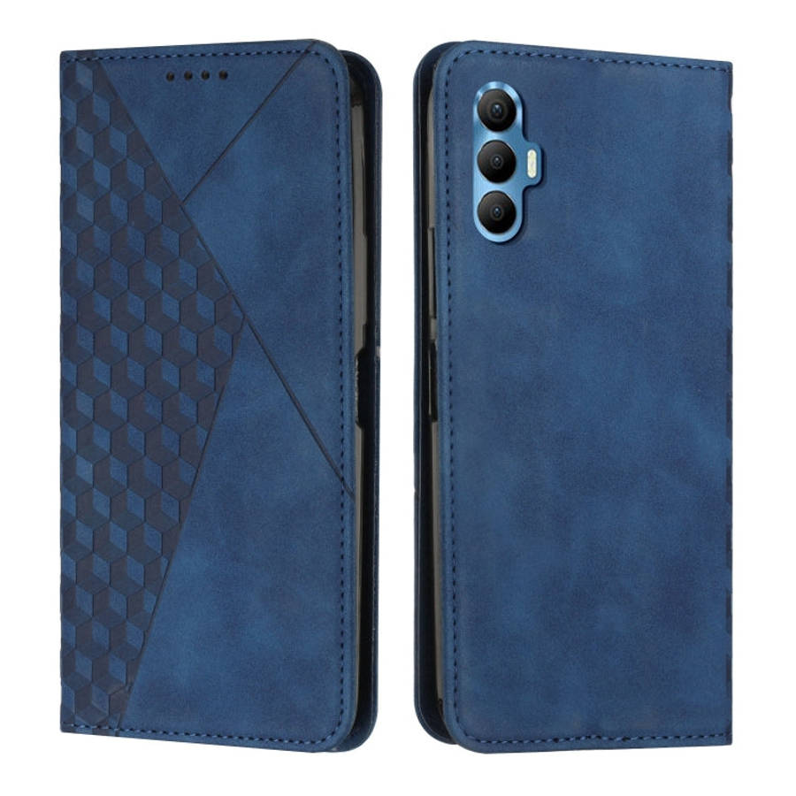 Diamond Splicing Skin Feel Magnetic Leather Phone Case, For Tecno Camon 17P / 17 Pro, For Tecno C...