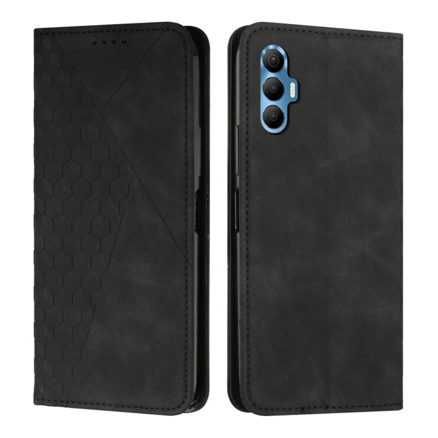 Diamond Splicing Skin Feel Magnetic Leather Phone Case, For Tecno Camon 17P / 17 Pro, For Tecno C...