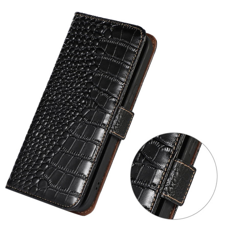 Crocodile Top Layer Cowhide Leather Phone Case, For iPhone 13 Pro, For iPhone 13 Pro Max, For iPh...