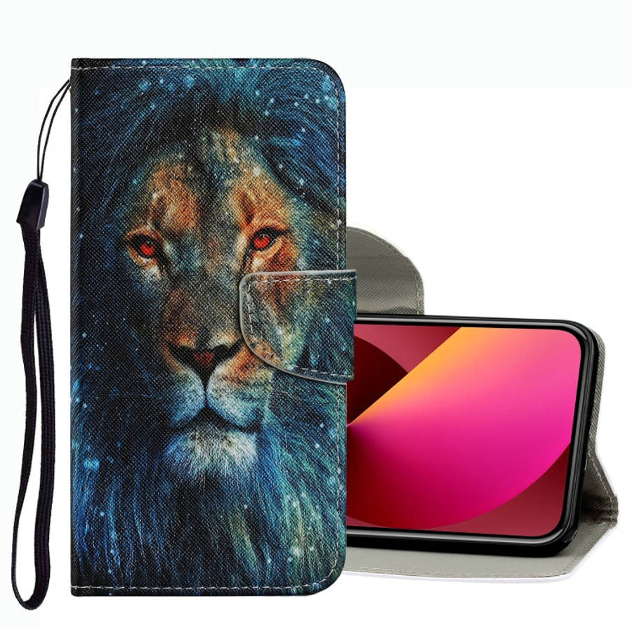 Coloured Drawing Pattern Leather Phone Case, For iPhone 13 mini, For iPhone 13, For iPhone 13 Pro