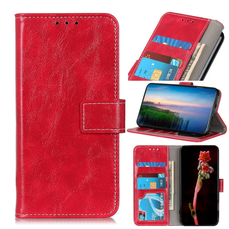 Retro Crazy Horse Texture Horizontal Flip Leather Phone Case, For Samsung Galaxy M53 5G