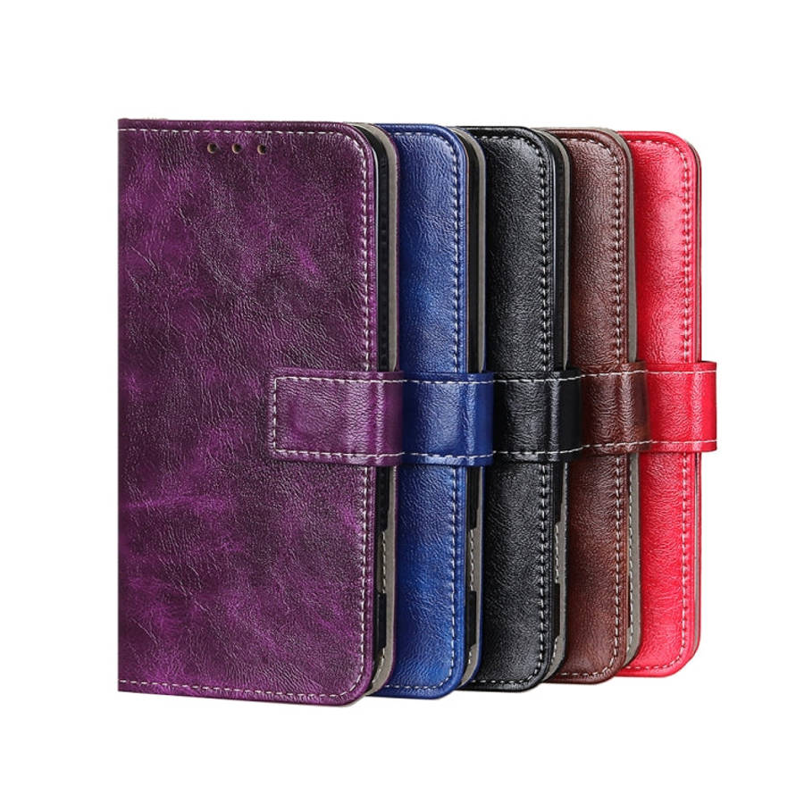 Retro Crazy Horse Texture Horizontal Flip Leather Phone Case, For Samsung Galaxy M53 5G