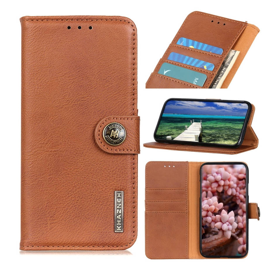 KHAZNEH Cowhide Texture Horizontal Flip Leather Phone Case, For Samsung Galaxy M53 5G