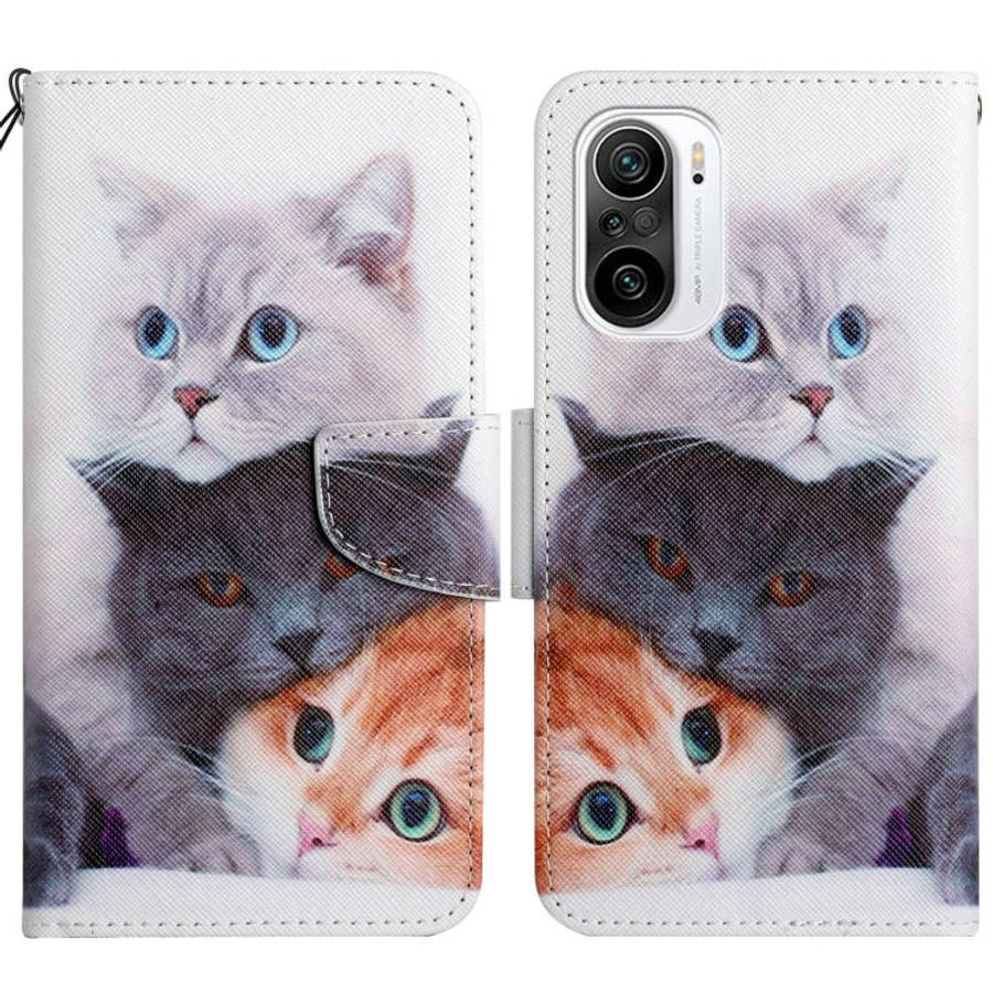 Painted Pattern Flip Leather Phone Case, For Xiaomi Redmi 10, For Xiaomi Redmi K40