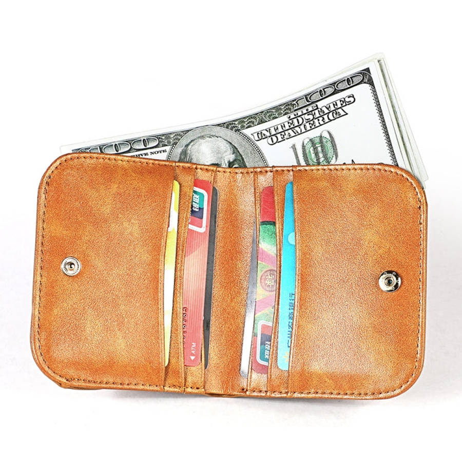3537 Folding Short RFID Anti-Theft Coin Purse for Ladies