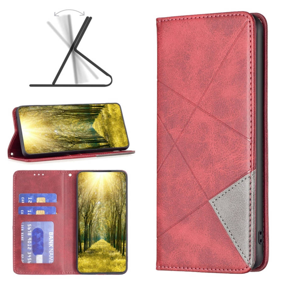 Rhombus Texture Magnetic Leather Phone Case, For Infinix Hot 11s NFC, For Infinix Note 11 Pro, Fo...