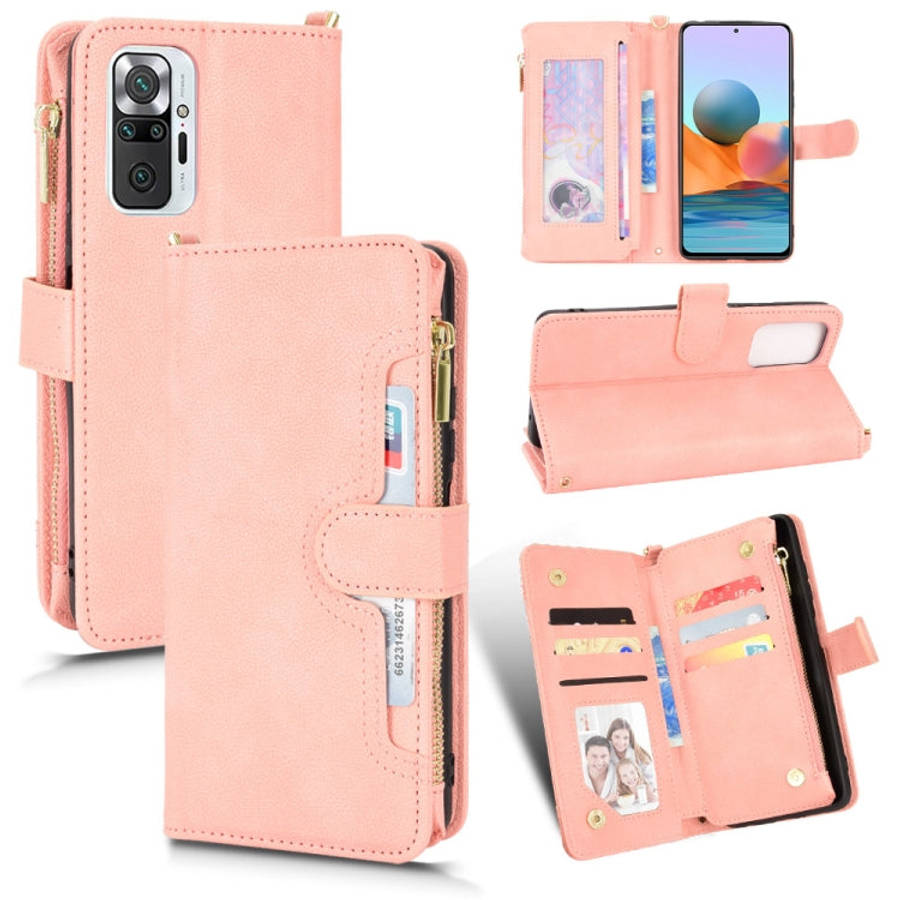 Litchi Texture Zipper Leather Phone Case, For Xiaomi Redmi Note 10 Pro / 10 Pro Max 4G, For Xiaom...