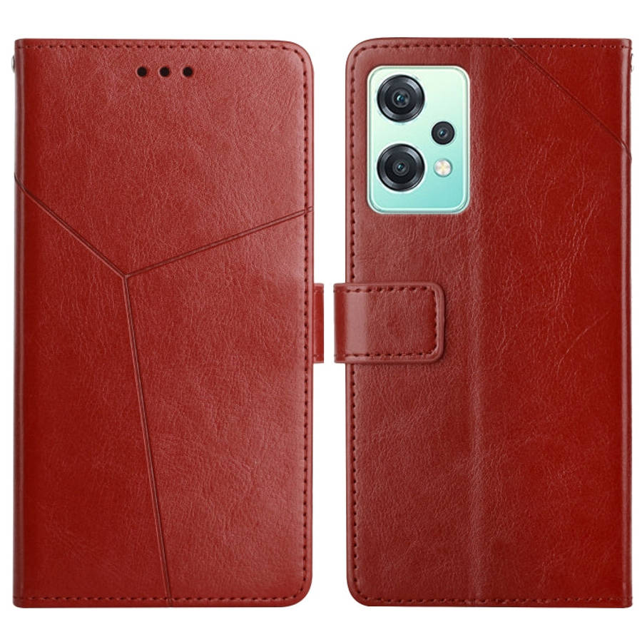 Y Stitching Horizontal Flip Leather Phone Case, For OnePlus 10R/ACE, For OnePlus Nord CE 2 5G, Fo...
