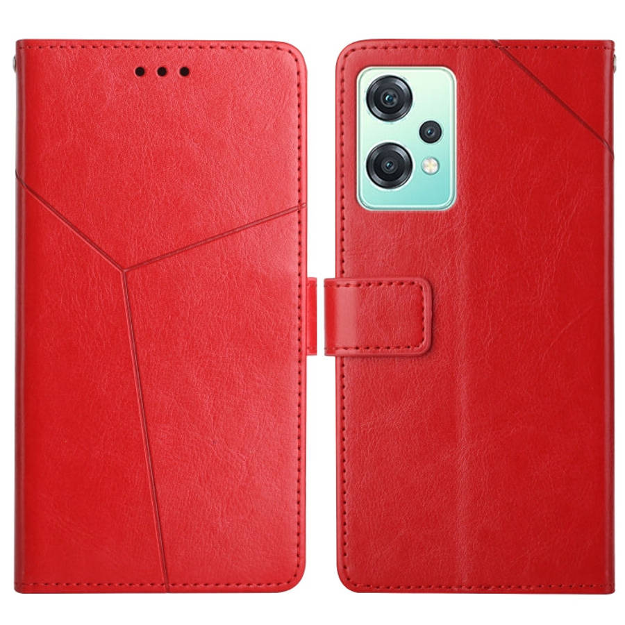 Y Stitching Horizontal Flip Leather Phone Case, For OnePlus 10R/ACE, For OnePlus Nord CE 2 5G, Fo...