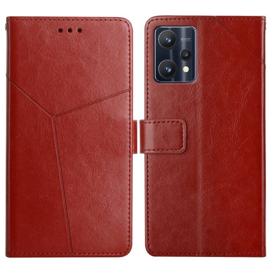 Y Stitching Horizontal Flip Leather Phone Case, For OPPO Realme 9 Pro+/Realme 9 4G, For Samsung G...