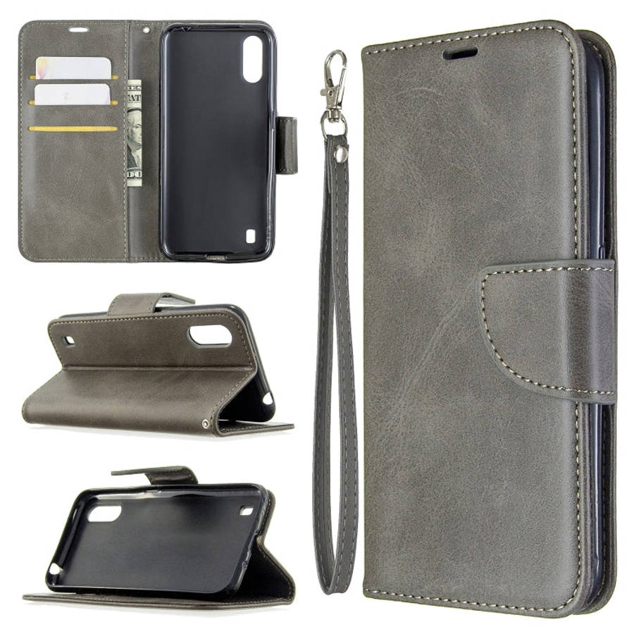 Retro Lambskin Texture Pure Color Horizontal Flip PU Leather Case with Holder & Card Slots & Wall...