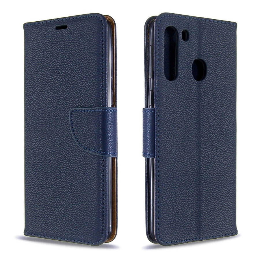 Litchi Texture Pure Color Horizontal Flip PU Leather Case with Holder & Card Slots & Wallet & Lan...