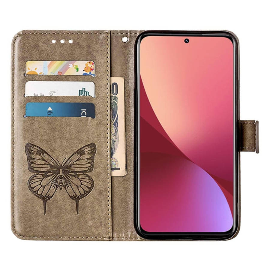 Embossed Butterfly Leather Phone Case, For Xiaomi 12 Lite, For Xiaomi Redmi Note 11T Pro, For Xia...