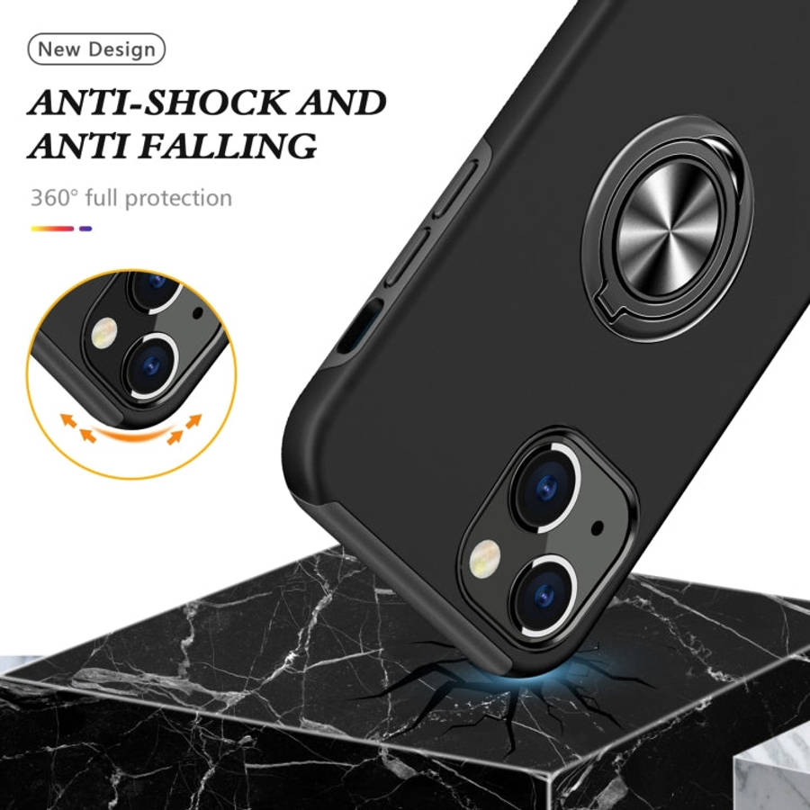 Magnetic Ring Kickstand Shockproof Phone Case, For iPhone 14, For iPhone 14 Plus, For iPhone 14 P...
