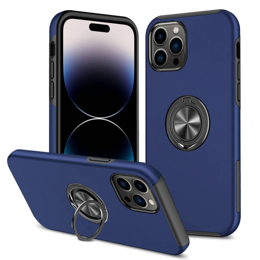 Magnetic Ring Kickstand Shockproof Phone Case, For iPhone 14, For iPhone 14 Plus, For iPhone 14 P...