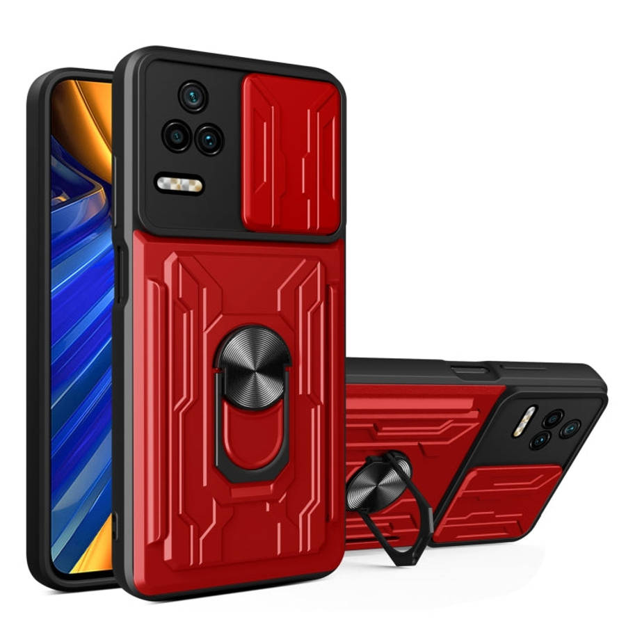 Sliding Camshield Card Phone Case, For Xiaomi Poco F4/Redmi K40S