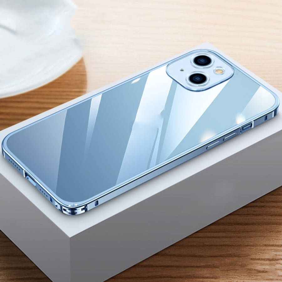 Metal Frame HD Transparent Phone Case, For iPhone 14 Plus, For iPhone 14 Pro Max, For iPhone 14, ...