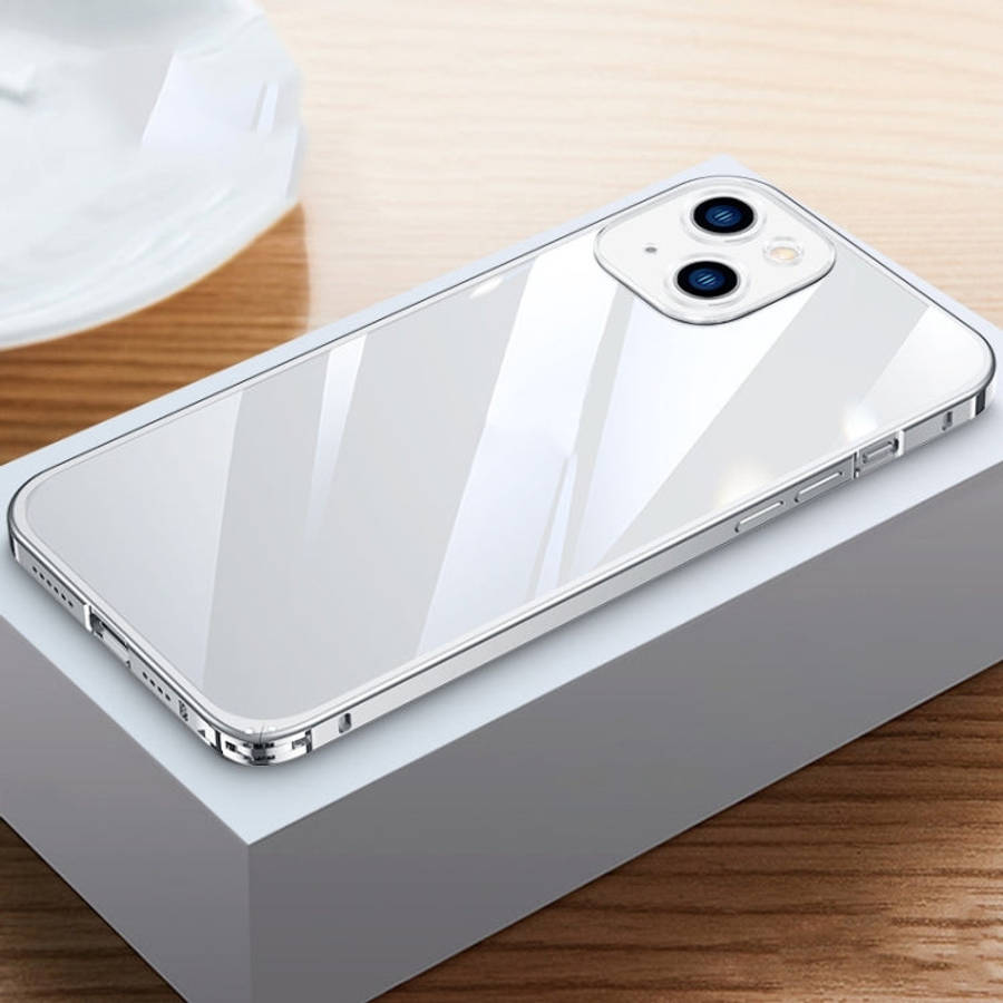 Metal Frame HD Transparent Phone Case, For iPhone 14 Plus, For iPhone 14 Pro Max, For iPhone 14, ...