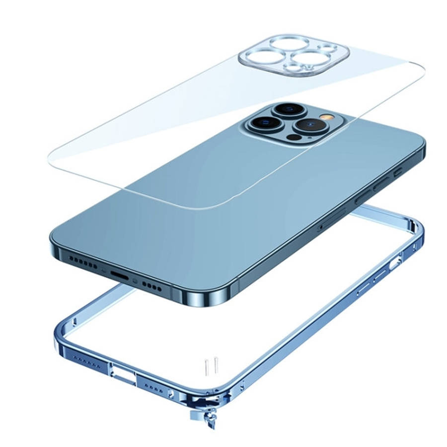 Metal Frame HD Transparent Phone Case, For iPhone 14 Plus, For iPhone 14 Pro Max, For iPhone 14, ...