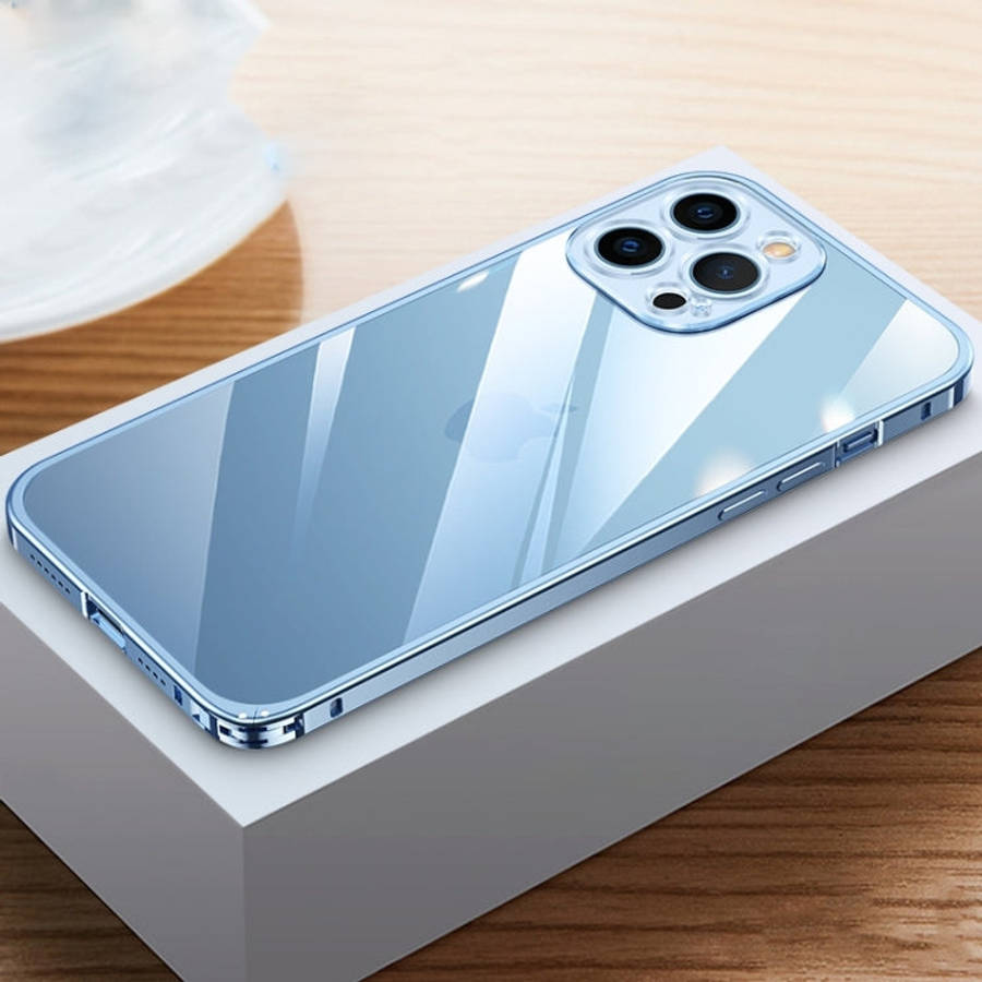 Metal Frame HD Transparent Phone Case, For iPhone 14 Plus, For iPhone 14 Pro Max, For iPhone 14, ...