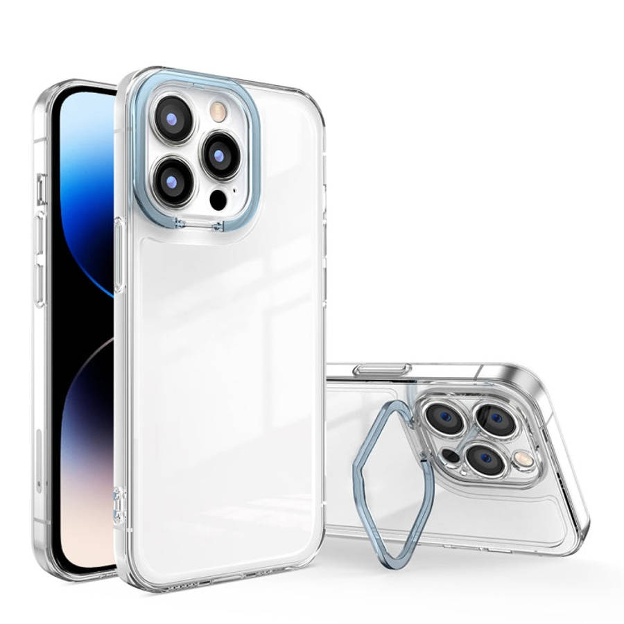 Transparent Invisible Bracket Shockproof Phone Case, For iPhone 14, For iPhone 14 Plus, For iPhon...