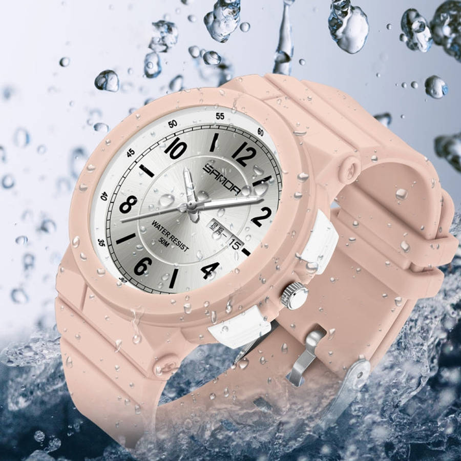 Sanda 6097 TPU Strap Dual Calendar Waterproof Electronic Watch