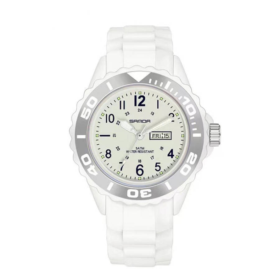 SANDA 1053 Womens TPU Strap Dual Display Waterproof Electronic Watch