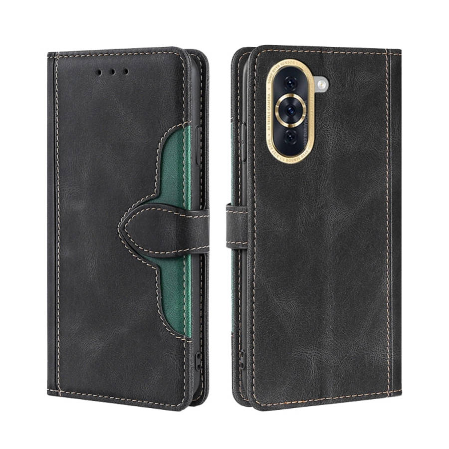 Skin Feel Magnetic Buckle Leather Phone Case, For Huawei nova 10, For Huawei nova 10 Pro, For Nok...