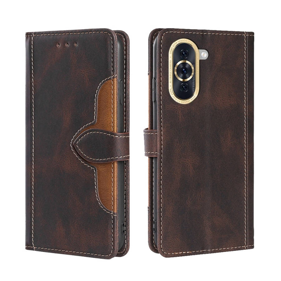 Skin Feel Magnetic Buckle Leather Phone Case, For Huawei nova 10, For Huawei nova 10 Pro, For Nok...