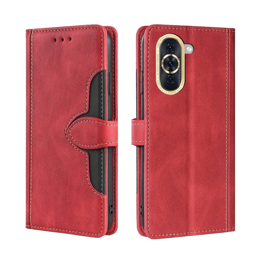 Skin Feel Magnetic Buckle Leather Phone Case, For Huawei nova 10, For Huawei nova 10 Pro, For Nok...